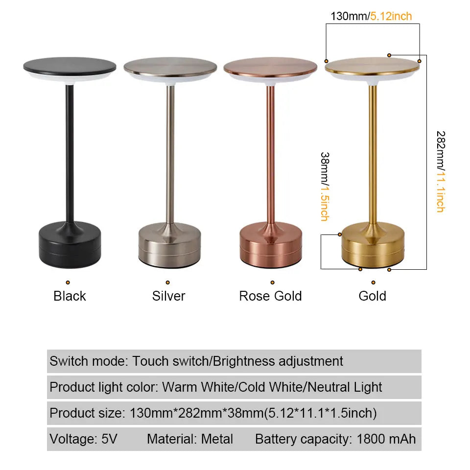 GlowNest – Touch LED Table Lamp for Bedroom & Ambient Spaces