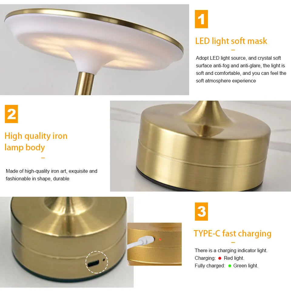 GlowNest – Touch LED Table Lamp for Bedroom & Ambient Spaces