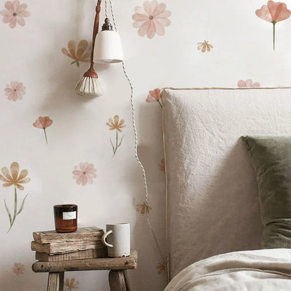 PetalPlay – Watercolour Floral Stickers for Boho Bedroom & Playroom Decor