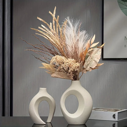 BohoLoop – Hollow Nordic-Style Ceramic Vase for Contemporary Interiors