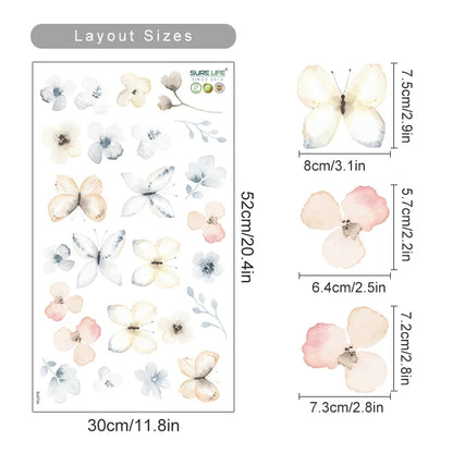 PetalPlay – Watercolour Floral Stickers for Boho Bedroom & Playroom Decor